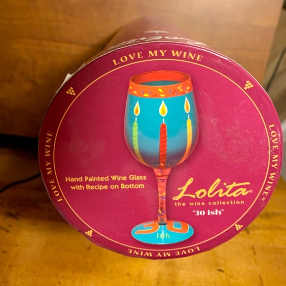 Lolita Love My Wine, Hand Painted, “30 ish" 15 oz. Wine Glass, Display only. - Picture 9 of 10